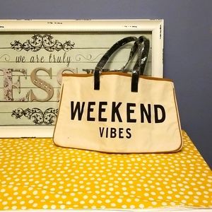 NWT Santa Barbara canvas weekend bag.